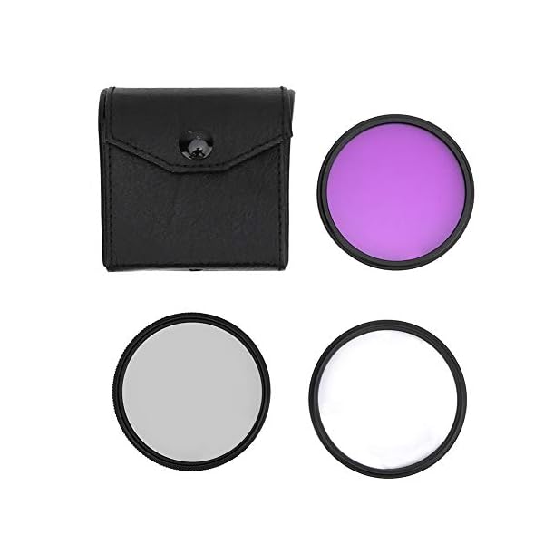 VBESTLIFE 58mm Objektivfilter Set, UV + CPL + FLD Optisches Glas Objektiv Filter Kit mit Aufbewahrungstasche für für für DSLR Kamera – Bild 8