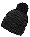 Arctic Paw Unisex Womens Men Slouchy Beanie Knitted Cap W/Faux Fur Pom Pom