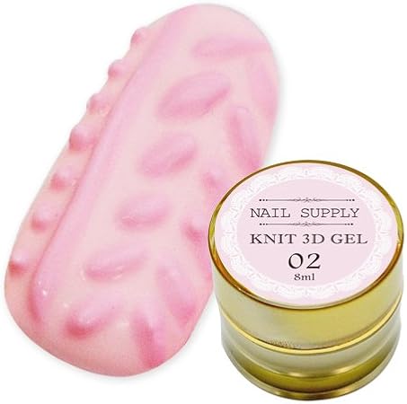 Amazon ネイルサプライ ニット3d カラージェル 8ml 02 ピンク 全6色 カンタンぷっくりネイル ジェルネイル用品 Nailsupply ネイルサプライ ジェルネイル 通販