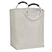 Household Essentials Laundry Tote with Handles, Poly-Cotton Linen with PEVA Lining, Durable, Easy to Carry, Perfect as a Laundry Hamper or Tote