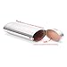 Aluminum Metal Eyeglass Case,EZESO Engraved Silver Hard Lined Protection Spectacles (Eyeglasses case+Cloth)