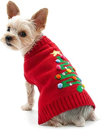 dog christmas tree sweater