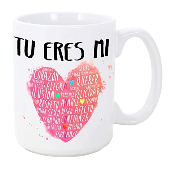 MUGFFINS Taza para Regalar a Enamorados/San Valentín - Tú Eres mi corazón - cerámica 350 ml - Tazas con Frases de Regalo…