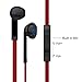 MXditect Wired in-Ear Earphones Jack - 3.5 mm - Black/Red