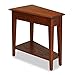 Leick Home 9035-MED Recliner Wedge Table with Shelf, Medium oak, 24 in x 15 in x 24 in