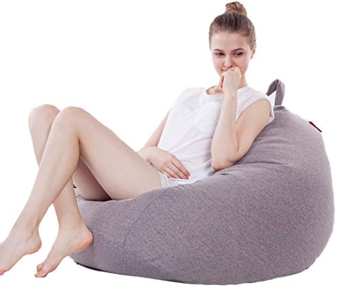 diandiandidi Removable Home Furniture Sprinkles Bean Bag Chair Creative Lounger Sofa Tatami Bedroom Lounge Chair Relaxing Sitting Sofa (31" X 35", Gray)