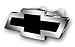 Chevy Bowtie Style Brushed Aluminum Hitch Plug  ~ Plasticolor 
