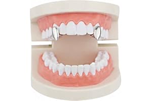canjoyn 2PC Vampire Dracula Grillz Cap for Your Teeth Grillz Men Women Hip Hop Jewelry Gift Cosplay Accessory