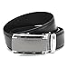Squeple Mens Leather Belt Zinc Alloy Automatic Buckle 35MM Width Black Gift Box