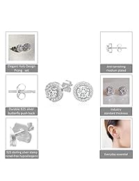 Spoil Cupid - Pendientes de plata de ley chapados en oro de 14 quilates con circonita cúbica de corte brillante