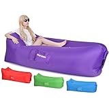 Inflatable Air Lounger Hangout Sofa Bag 2017 Upgrade Version Great Home Air Chair Couch Sofa Hammock Gets Inflated and Holds Air 50% Better Than Other Inflatable Couch Chair Hammock
