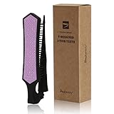 Mini Folding Detangling Brush Hairstyles Teasing Comb for Volume Hair Traval Portable Rattail Comb Backcombing Brush, Stagged 3 Tier TPEE Bristles for Fine Thin Hair, Hair Salon/ Home Use - Purple