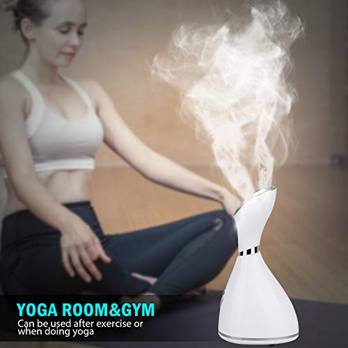 Nano Ionic Facial Steamer,CREPOW Facial Steamer Mini Portable Warm Mist Humidifier Atomizer Sprayer Moisturizing Face Steamer for Home Sauna SPA,Pores Cleanse Clear Blackheads Acne Impurities Skin