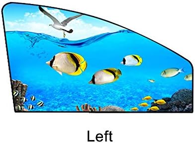 Car Sun Shade, 30.7" × 19.7" Car Sunshade Protector, Maximum UV Rays Protection For Your Child (Fish Left)