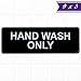 Hand Wash Only Sign - Black and White, 9 x 3-inches Hand Wash Only Sink Sign, Restaurant Compliance Signs by Tezzorio
