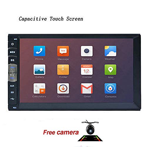 Free 8gb Navi Map&Rear View Camera Included! Linux System Double Din in Dash Car Stereo GPS Navigation 7 Inch Touch Screen Car MP5 Player Support Bluetooth USB SD TF Steering Wheel Control
