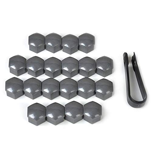 Calap-Store - 321601173A 8D0012244A 20pcs Wheel Lug Nut Center Cover Cap + Removal Tool For VW Golf Jetta Passat Audi A1 A4 A3 A6 Q5 Q7