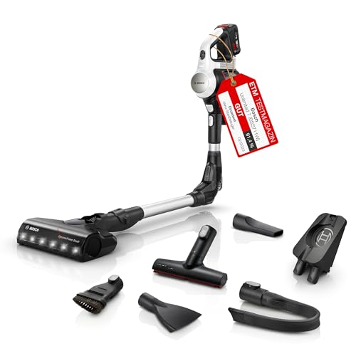 Bosch Akku-Staubsauger Unlimited 7 BSS711W, kabelloser Handstaubsauger, beutellos, Wechselakku, Knickrohr, Hygiene-Filter, 10 Jahre Motorgarantie, XXL-Polsterdüse, LED-Beleuchtung, Turbostufe, weiß thumbnail 1