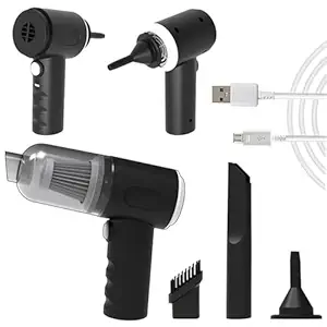 ALWAFLI Cordless Handheld Vacuum Cleaner for Home || 3 in 1 Car Vacuum 120W High-Power || Wireless Vacuum Cleaner Home Car Dual USB Rechargeable (Black)