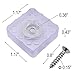 QY 12PCS Transparent Large Size Square Shape Rubber Non Slip Non Skid Feet Pad for Table Desk Chair and Sofa