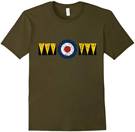 Mens RAF colors 501 Squadron Battle of Britain T-Shirt 2XL Olive