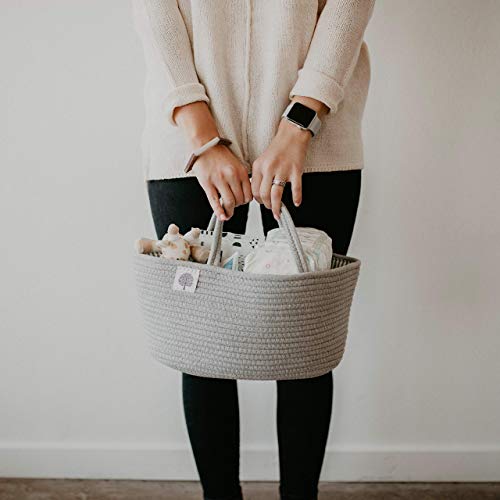 Parker Baby Rope Diaper Caddy Organizer Nursery Storage Bin and Car