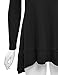 Made by Johnny MBJ Womens Long Sleeve Double Layer Tunic Top XL Black