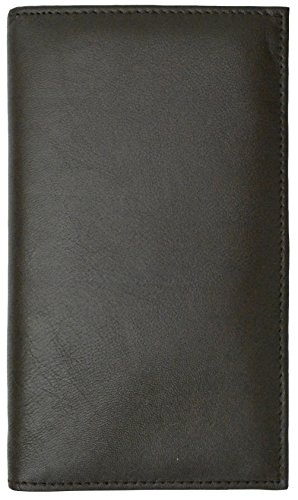 New RFID Blocking Premium Genuine Leather Bifold Credit Card ID Holder (Brown)