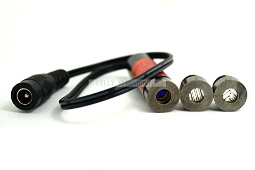 650nm 660nm Adjusted Red Laser Line Dot Cross Laser Diode Module 3V-5.5V 100mW Laser Dot/Line/Cross Module Focusable 13mmx42mm with US Power Adapter and Heatsink