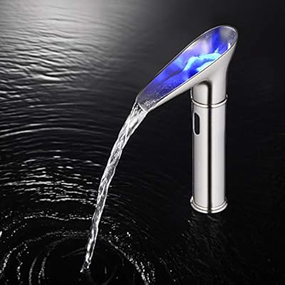 Gangang Led Automatic Touchless Sensor Waterfall Bathroom Sink