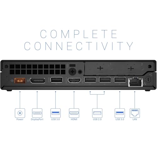 Lenovo ThinkCentre M720q Mini Ordinateur de Bureau, Intel Core i5-9500T, 16 Go de RAM, SSD de 256 Go, WiFi, Bluetooth, Clavier QWERTY américain, Windows 11 Pro (Reconditionné)