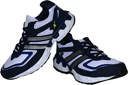 sparx men's navy blue and white running shoes