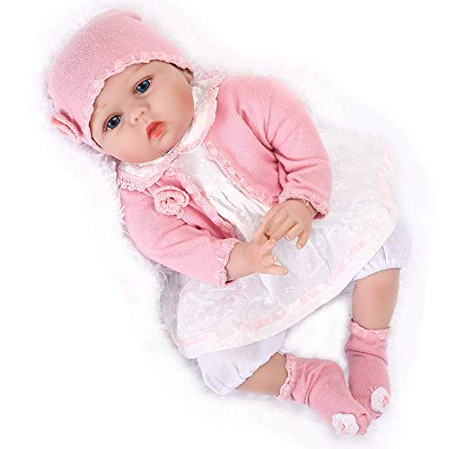 CHAREX Lifelike Reborn Baby Dolls Lucy, 22 inch Soft Vinyl Weighted