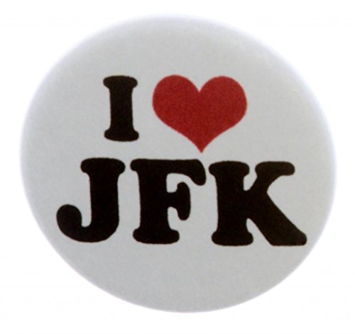 A&T Designs Unisex - I Love JFK 1.25" Pinback Button Pin (heart) John F Kennedy