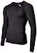 2XU Men's Long Sleeve Compression Top, Black/Black, Medium
