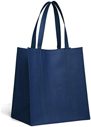 Large Reusable Grocery Shopping Tote Bag (5 Pack) - Holds Over 45 LBS - Thick Quality + Reinforced Stitching