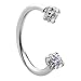 Jovivi 16g Surgical Steel Clear Cubic Zircons Nose Daith Lip Eyebrow Nipple Ear Cartilage Helix 3/8'' Captive Hoop Ring