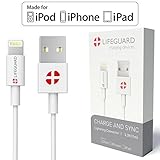 Lightning Cable [Apple Certified] 3.3ft (1m) +LIFEGUARD Charge and Sync Lightning Connector 8-pin Lightning Cable for iPhone 6+ 6 5S 5C 5, iPad and iPod - 12-Month Money-Back Guarantee (White)