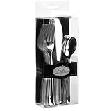 Lillian Tablesettings 24 Count Polished Plastic (Combo - 24 Count, Silver)
