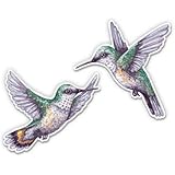 Hummingbirds Set - 2" Each Vinyl Stickers - for Car Laptop I-Pad Phone Helmet Hard Hat - Waterproof Decals