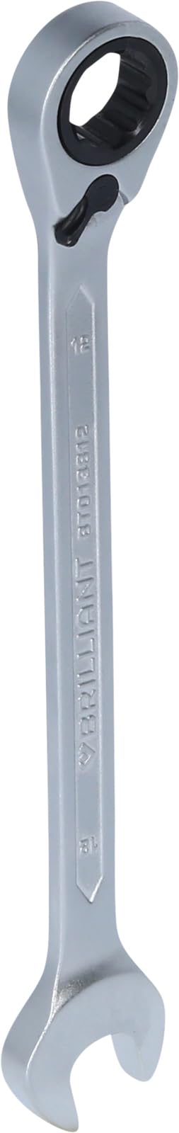 BRILLIANT TOOLS BT013812 Ratchet Ring Spanner 12 mm [Powered by KS Tools]