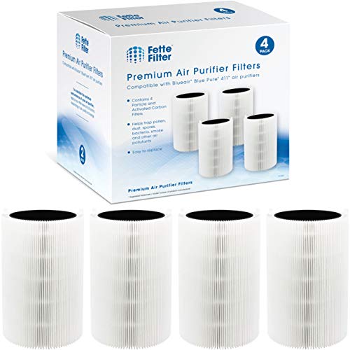 Fette Filter 4 Pack of Replacement Filters, Compatible with Blueair