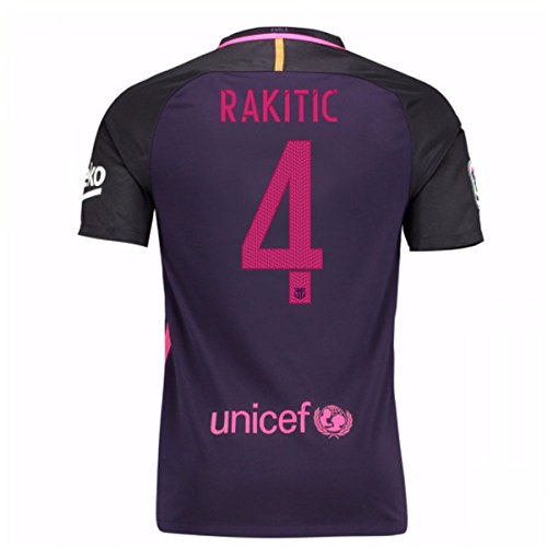 2016-17 Barcelona With Sponsor Away Shirt - (Kids) (Rakitic 4)