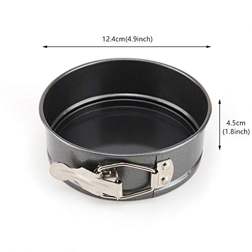 3pcs Set of Square Round Heart-shaped Mini Cake Molds, Teflon Non-stick Layer, Baking Mould, Carbon Steel Baking Pan, Kitchen Tools, Big Red