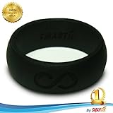 Smartik Luxury Engagement Silicone Wedding Ring - Rubber Unique Infinity Love Symbol For Men & Women - Premium Quality Flexible Silicon Band - Athletic Active Sport Lifestyle - His and Hers Gift Box - Free E-Book - Successful Relationship & Marriage