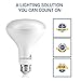 Hyperselect BR30 LED Light Bulb, 10W (50W-65W Equivalent), 3000K (Soft White Glow), 620 lm, E26 Base, Wide Flood Bulb Non-Dimmable, UL Listed - Great for Basement, Vaulted Ceilings, Rooms (12 Pack)