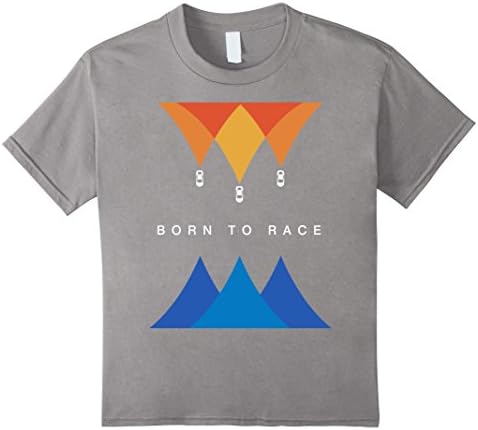 unisex-child Born To Race Street, Drag or Track Car Racing T-Shirt 12 Slate