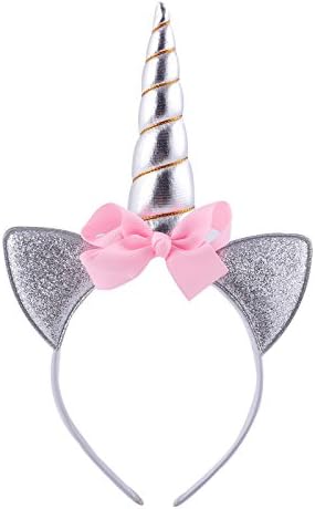 Halloween Deal Shiny Unicorn Horn Headband Christmas Costume Makeup Birthday Party Headdress