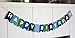 Decomod Premium Layered Felt Happy Birthday Banner Bunting Laser Cut 60 inches Wide - Blues