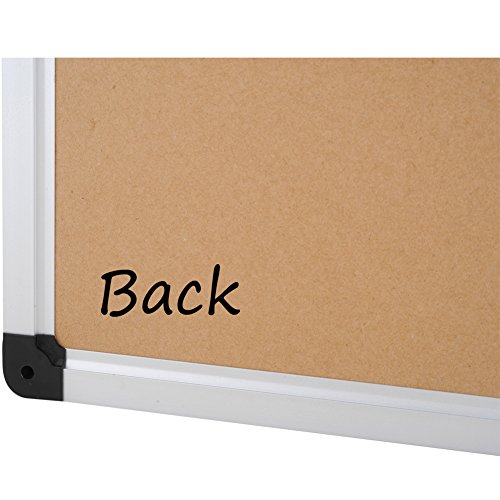 XBoard Large Blue Bulletin Board, 36 x 24 in, Aluminum Framed, Wall Mounted Fabric Message Notice Board for Home Office School - Thumbnail 6